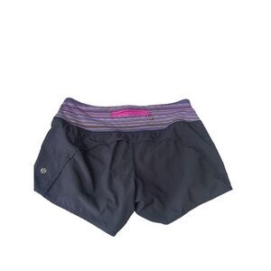 lululemon athletica Black Shorts with Purple Waistband